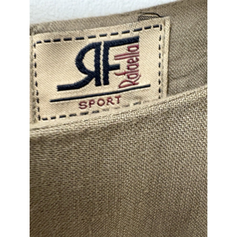 VTG Rafaella Dress Sz 10 100%Linen Tan/Beige Sleeveless Buttons Midi Lagenlook - Picture 2 of 6
